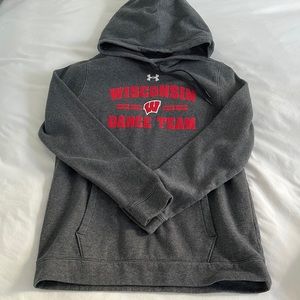 University of Wisconsin Dance Team Under Armour Gray Hoodie Size M